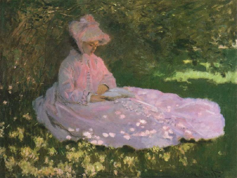 Claude Monet A Woman in a Garden,Spring time Norge oil painting art